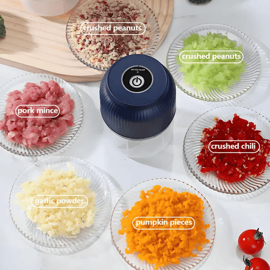 🏆LAST DAY SALE: ￡9.99!!⚡ AllChop Pro™ Electric Garlic Chopper, Mini Portable Veggie Cutter