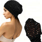 😴 3-Piece Stretchy Sleep Cap Set – 💕 Wide-Edge Satin Bonnet for Comfortable Hair Protection