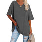 🌷2026 Hot Sale-49% OFF🌷Women's Summer Half Sleeve Casual Loose Fit Cotton Tunic T-shirt