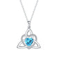 Birthstone Celtic Trinity Knot Heart Necklace✨ Heart Shape Celtic Trinity Knot Birthstone Pendant