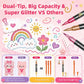 🔥 50% OFF ✨ Glitter Dual-Tip Brush Markers – 24–96 Colours for Sparkling Art & Lettering