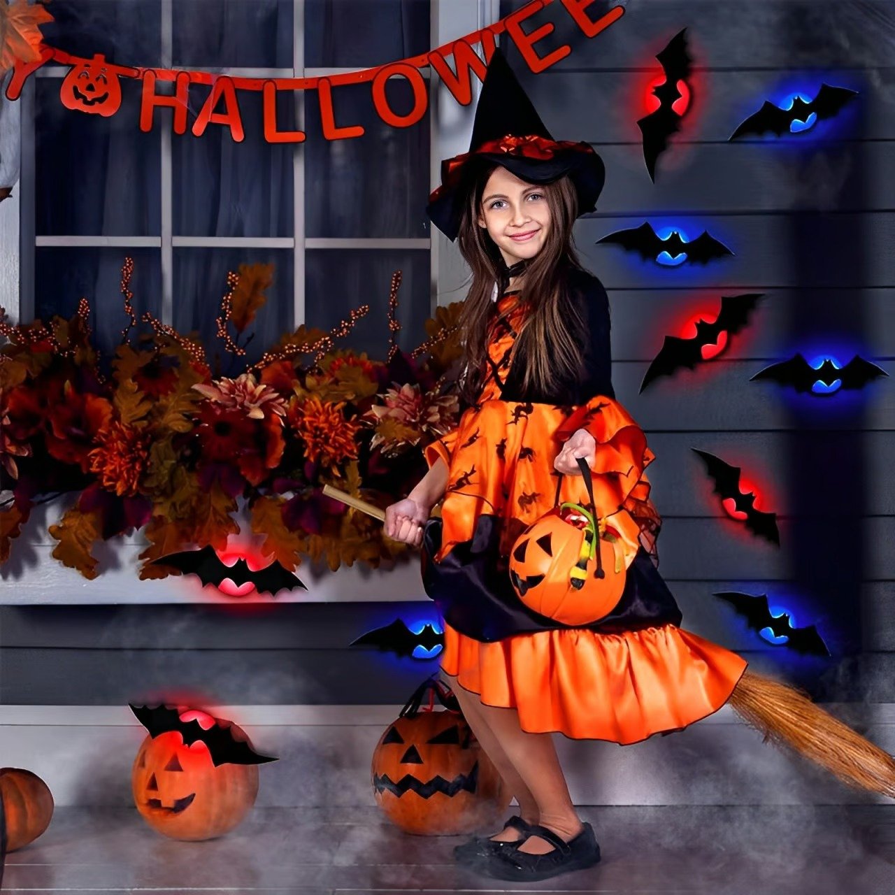 🎃HOT SALE 60% OFF🦇Halloween 3D Lighted Bats