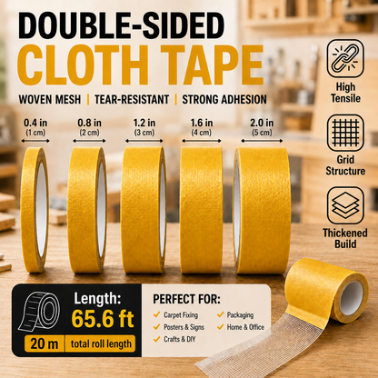 Heavy Duty Mesh Double Sided Tape | No Drill Damage-Free DIY For UK Homes