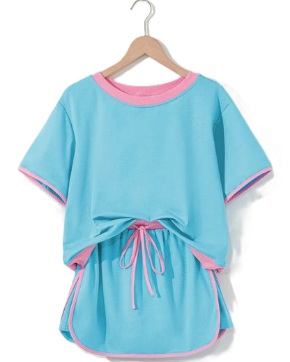 ⏰HOT SALE 49% OFF🔥Women's Casual Short Sleeve Top & Skirt Two Piece Set