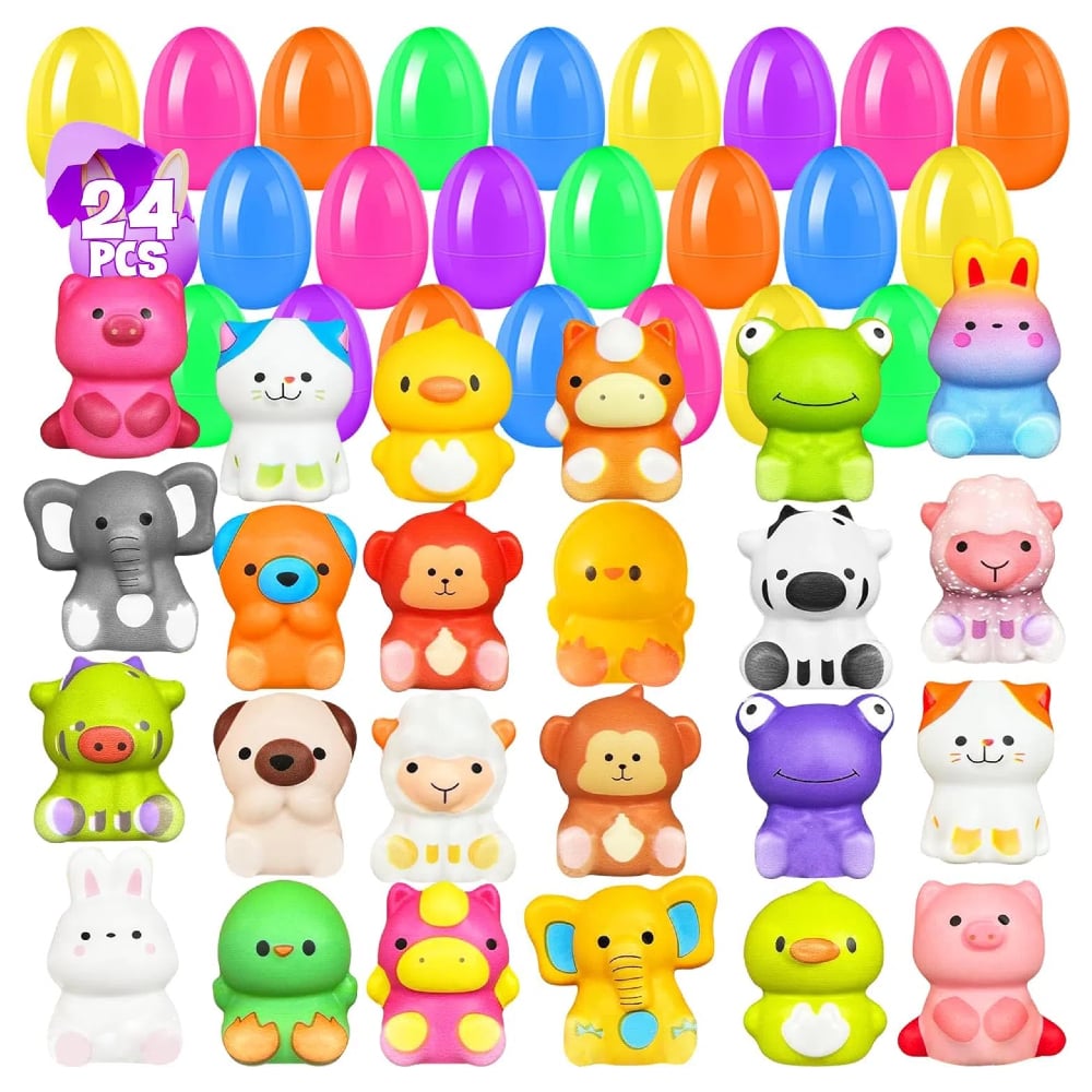 🔥LAST DAY SALE 50% OFF🔥24 PCS Easter Eggs Prefilled Slow Rising Squishy Toys