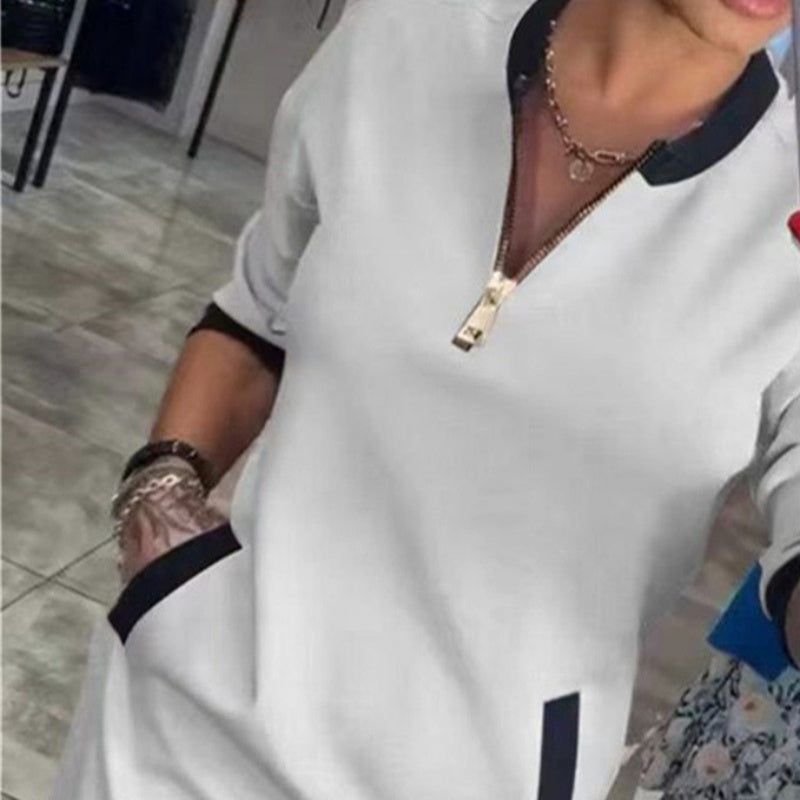 🌟 60% Off! Trendy V-Neck 3/4 Sleeve Dress with pockets—perfect for any occasion🌟