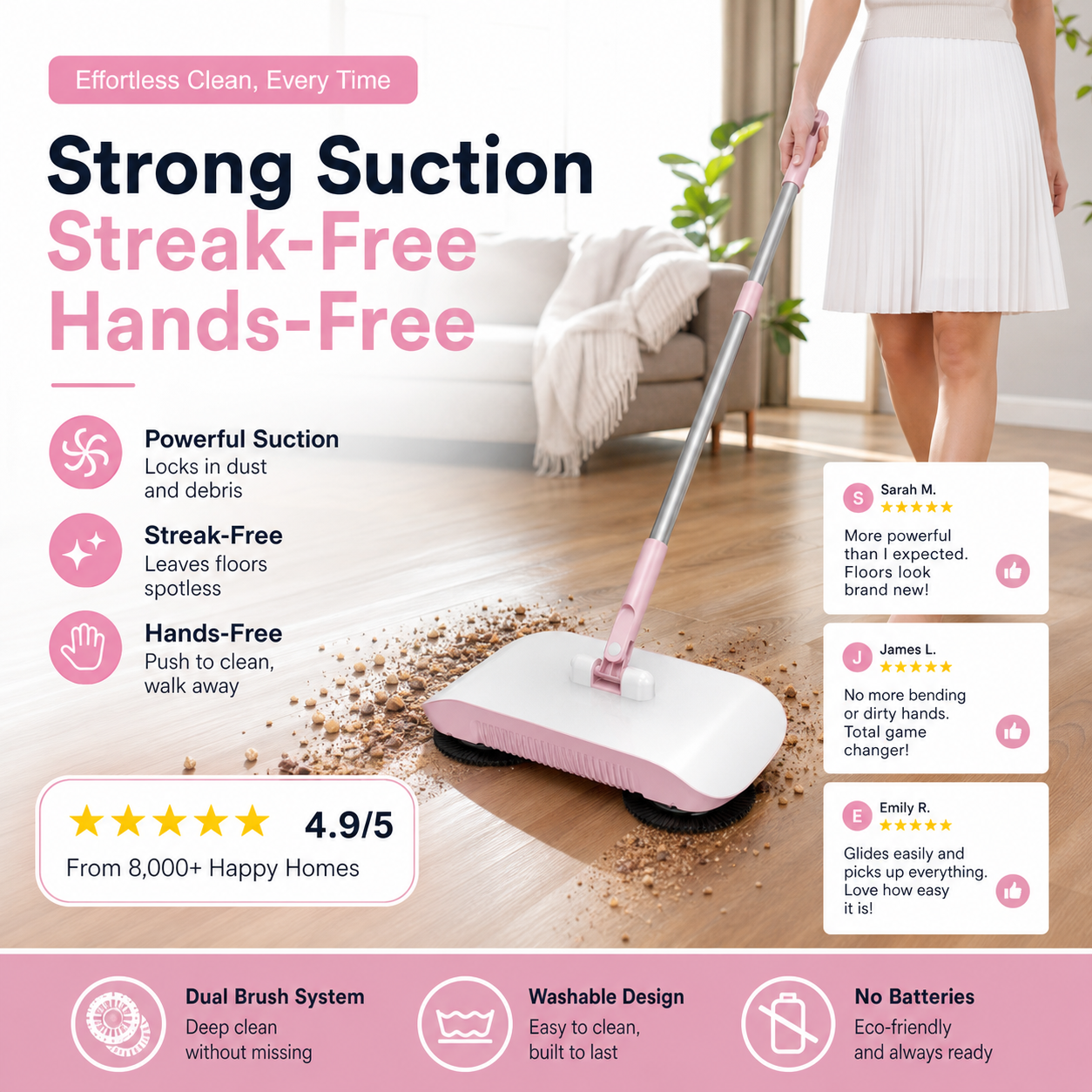 🤖🧹SMART ROBOT VACUUM CLEANER MOP & BROOM