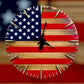 Rustic USA Simulated Military Clock Wall Art