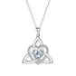 Birthstone Celtic Trinity Knot Heart Necklace✨ Heart Shape Celtic Trinity Knot Birthstone Pendant
