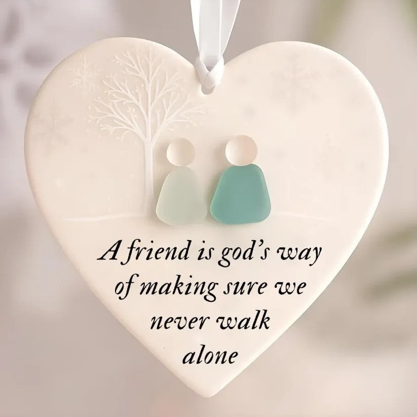 🔥Christmas Sale 70% OFF!⏰Heart-Shaped Sea Glass Friendship Decor🌊✨ Shaped by Nature & Crafted by Hand💝