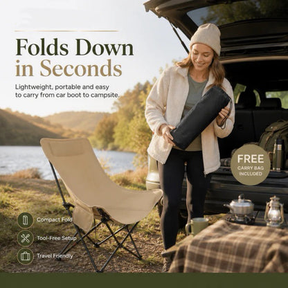 🪑 Portable Adjustable Folding Outdoor Chair – Lightweight, Sturdy & Versatile – Ideal for the Garden, Camping, the Beach, or the Patio – Easy to Carry and Set Up 🏕️✨