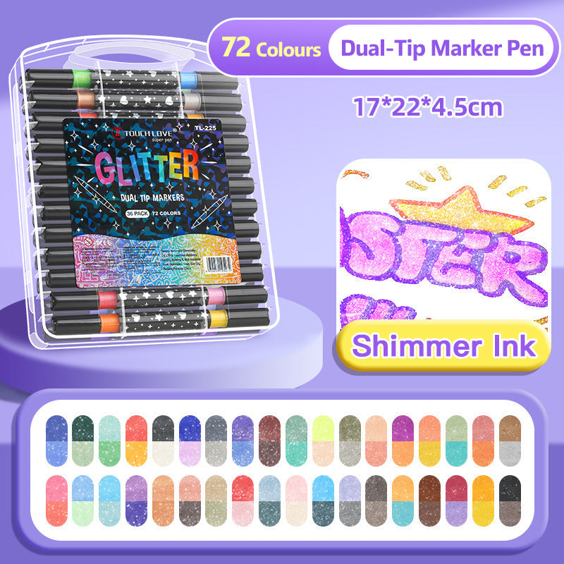 🎄Christmas Gifts 50% OFFF💝Special Price:£7.99!!✨🎁Dual-Tip Glitter Marker Pen