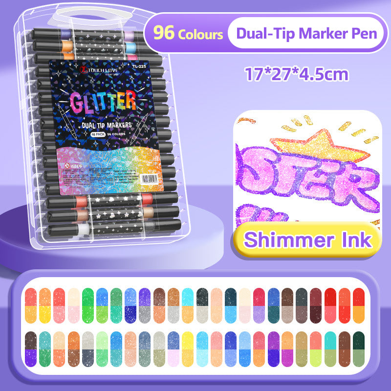🎄Christmas Gifts 50% OFFF💝Special Price:£7.99!!✨🎁Dual-Tip Glitter Marker Pen