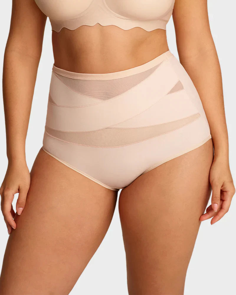 Limited sale 70% OFF🌸Last Day-Buy 1 Get 3 Packs✨Plus-Size High-Waist Cross Tummy Control Panties