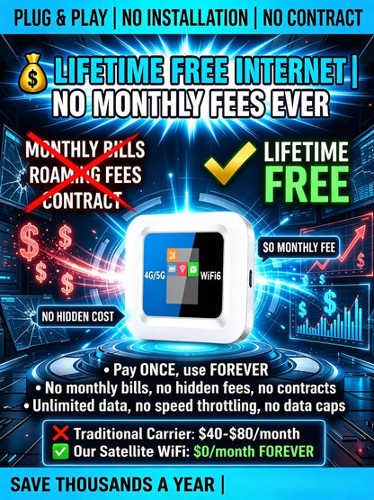 🥳2026 HOT SALE🥳📶 Mobile Hotspot – Portable WiFi, full coverage anywhere. No contract, no setup. Stay connected on the go! 📱✨
