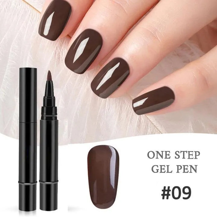 (💝HOT SALE - 49% OFF) One Step Nail Gel Pen✅Eco-friendly & Tasteless