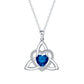 Birthstone Celtic Trinity Knot Heart Necklace✨ Heart Shape Celtic Trinity Knot Birthstone Pendant