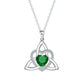 Birthstone Celtic Trinity Knot Heart Necklace✨ Heart Shape Celtic Trinity Knot Birthstone Pendant