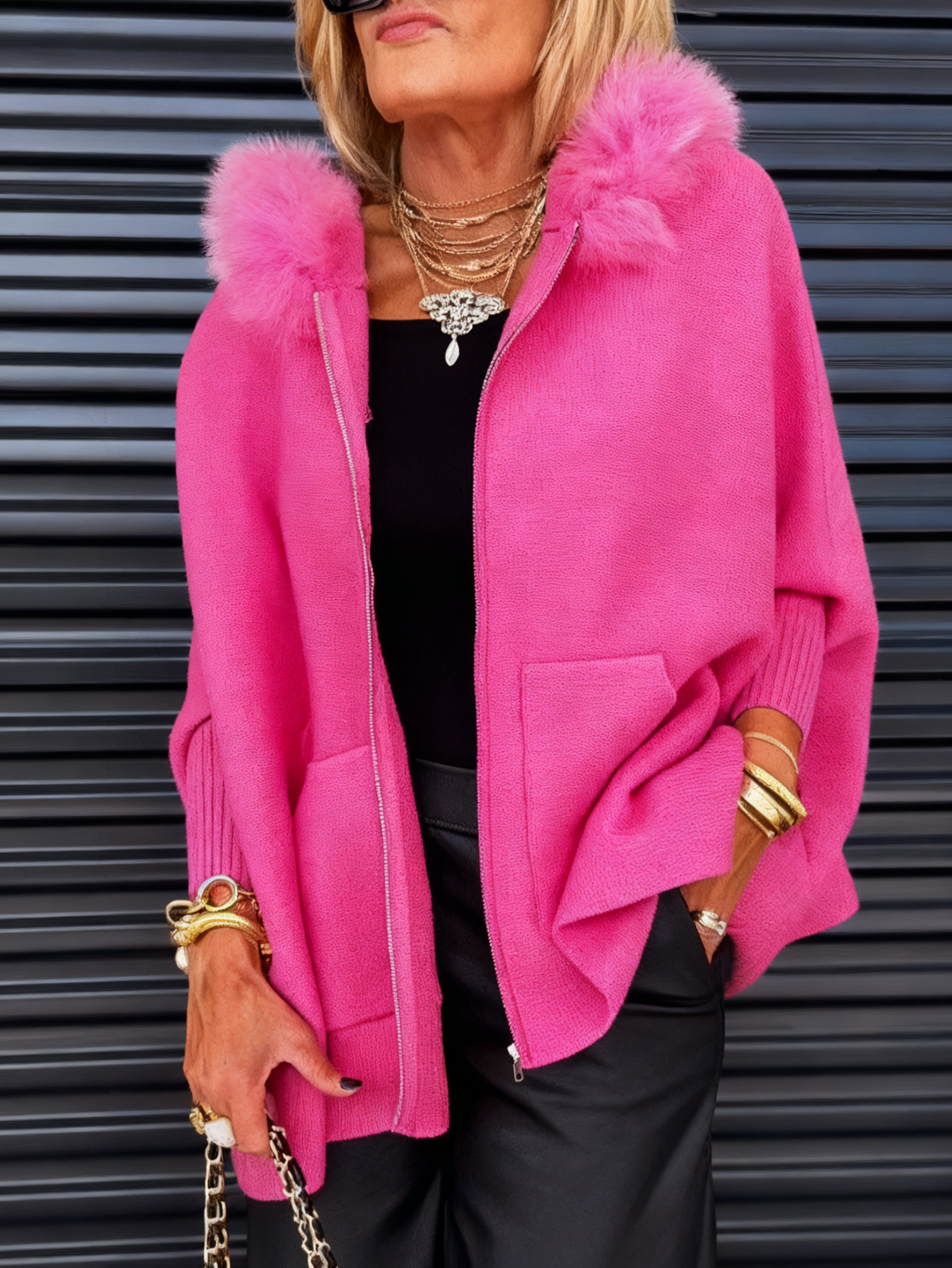 🎄 Hot Christmas sale 70% OFF & free shipping🧥Women's Fur Collar Solid Color Casual Jacket