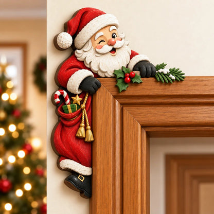 🔥LAST DAY 50% OFF - 🌲Christmas Peekaboo Door Frame Corner Decor
