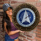 Rustic USA Simulated Military Clock Wall Art