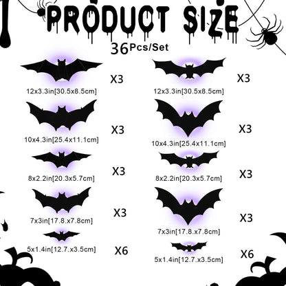 🎃HOT SALE 60% OFF🦇Halloween 3D Lighted Bats