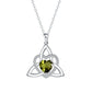 Birthstone Celtic Trinity Knot Heart Necklace✨ Heart Shape Celtic Trinity Knot Birthstone Pendant