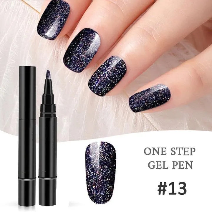 (💝HOT SALE - 49% OFF) One Step Nail Gel Pen✅Eco-friendly & Tasteless