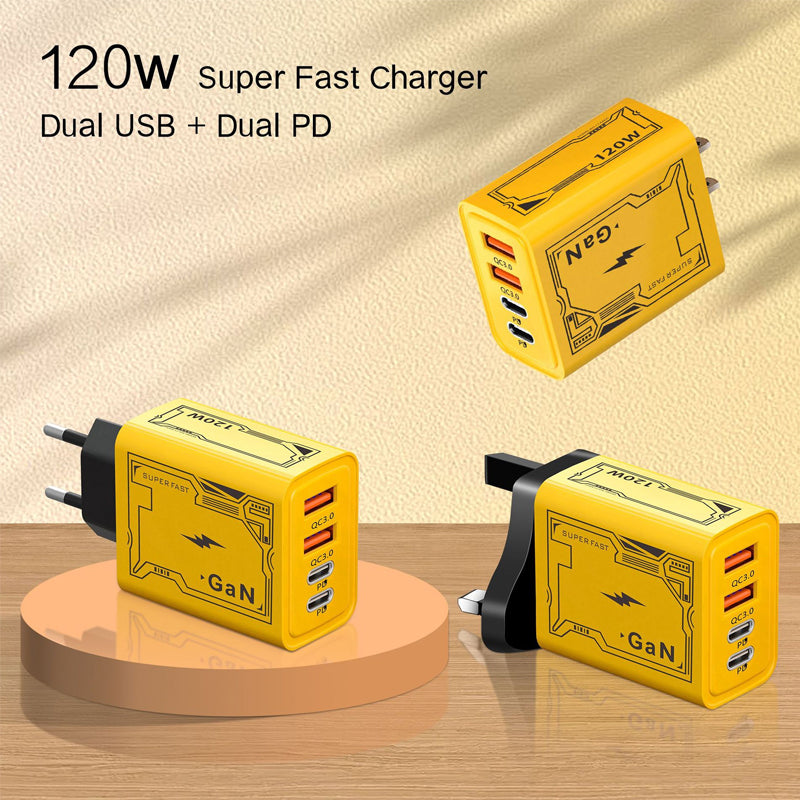 Limited Time Special Offer|⚡[Practical Gift] 120W Multiple-Ports Fast Charger⚡