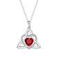 Birthstone Celtic Trinity Knot Heart Necklace✨ Heart Shape Celtic Trinity Knot Birthstone Pendant