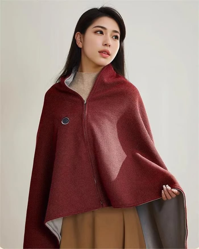 🎅Best Winter Gifts 🔥Portable Heated Shawl – Stay Warm Anywhere, Anytime ( Free Shipping)