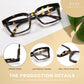 🔥Hot Sale-✨👓3 Pack Tortoiseshell Reading Glasses – Blue Light Blocking Oversized Square Readers