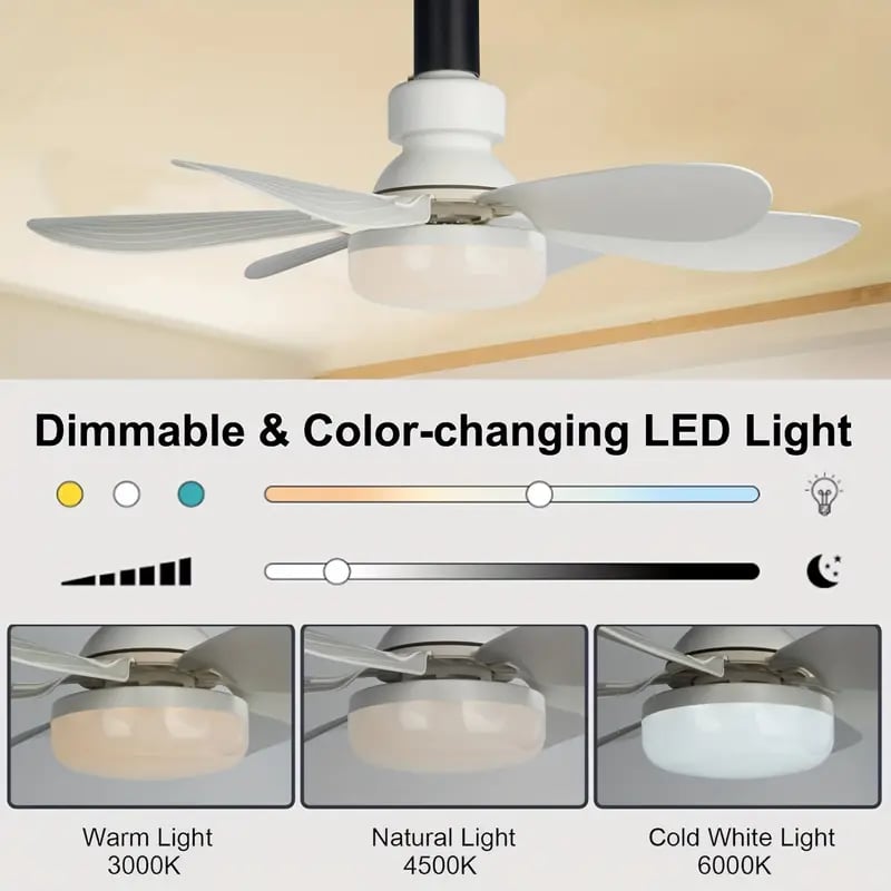🏆LAST DAY SALE ONLY￡16.99 with Socket!!🎁🔥SmartBreez™ PRO 40W LED Ceiling Fan Light – 20.5” Ultra-Quiet with Remote 🎯 | E27 + FREE B22 Adapter 🔌 | For Bedroom 😴, Kitchen 👩‍🍳 & Garage 🛠️ – UK Ready! 🇬🇧