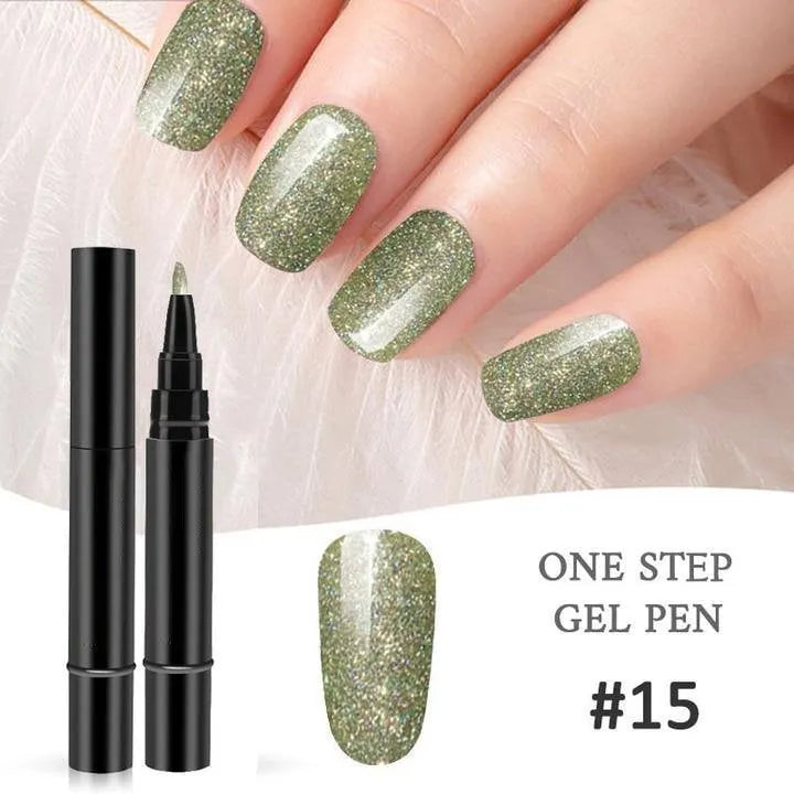 (💝HOT SALE - 49% OFF) One Step Nail Gel Pen✅Eco-friendly & Tasteless