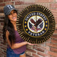 Rustic USA Simulated Military Clock Wall Art