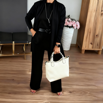 🎄 Christmas Spectacular: 70% Off 🎄 Grab the Elegant Longline Cardigan 3-Piece Set Now