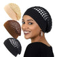 😴 3-Piece Stretchy Sleep Cap Set – 💕 Wide-Edge Satin Bonnet for Comfortable Hair Protection