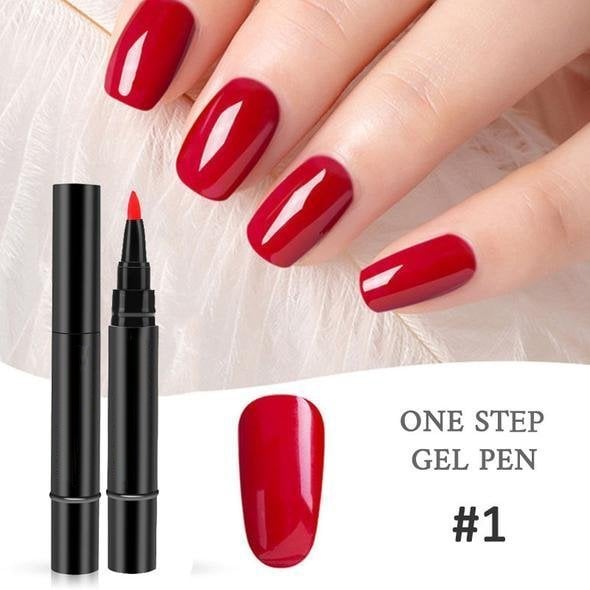 (💝HOT SALE - 49% OFF) One Step Nail Gel Pen✅Eco-friendly & Tasteless