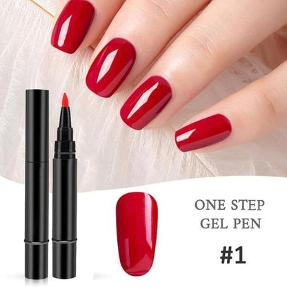 (💝HOT SALE - 49% OFF) One Step Nail Gel Pen✅Eco-friendly & Tasteless
