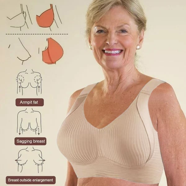 🎁Last Day Buy 1 Get 3 Packs(Each only ￡3.66)🔥Super firming bra | Wire-free push-up bra👍No more sagging breasts