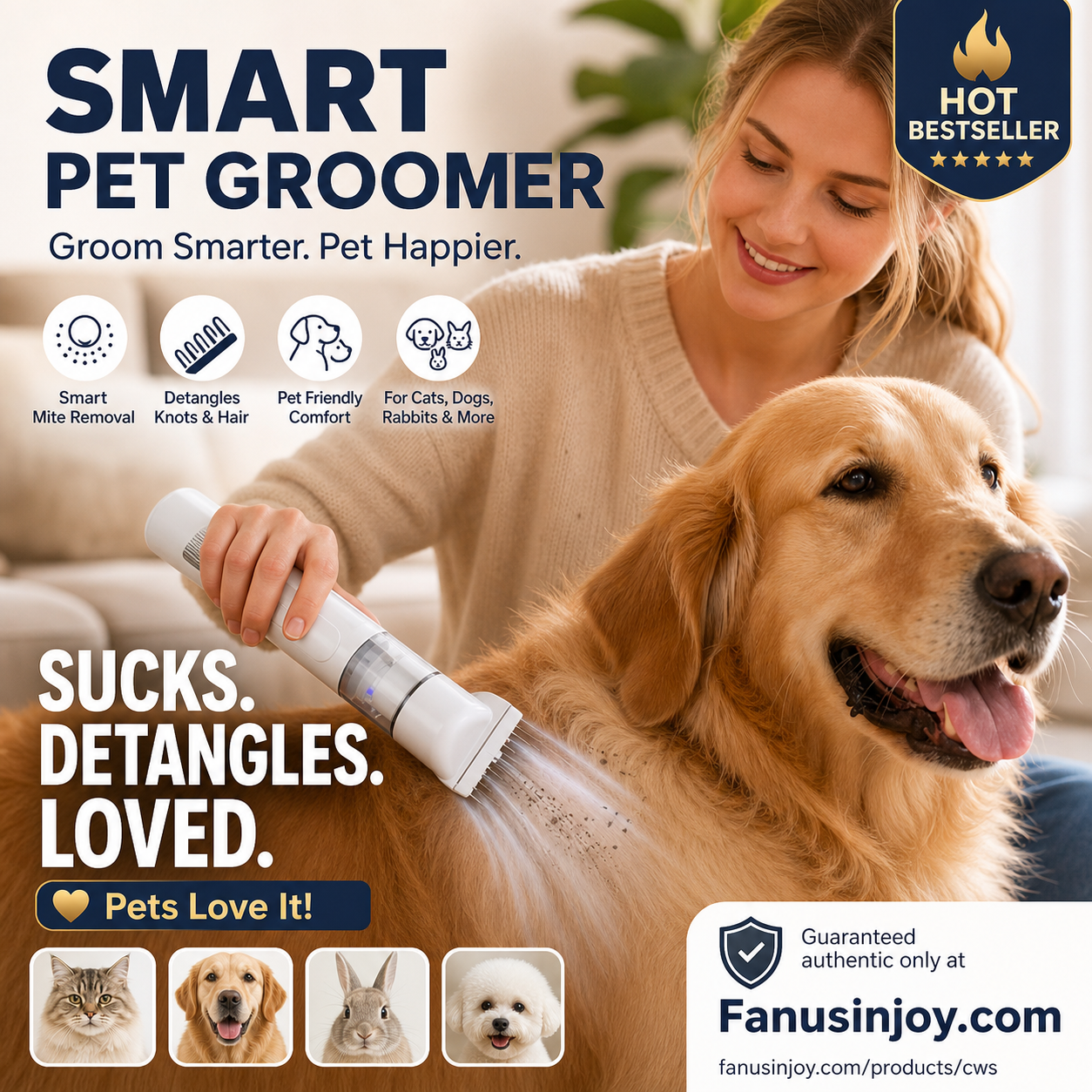 ✨️Surprise 60% off！🐈Electric Pet Grooming Comb🐕Keep your furry friends away from mites, fleas and tangled fur！