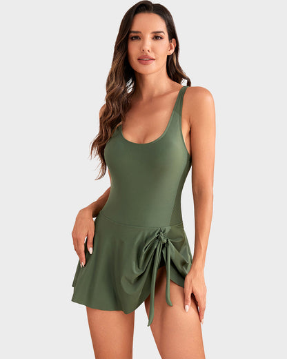 🩱Summer Hot Sale 50% OFF💃Women's One Piece Tummy Control Tie Knot Swimsuit