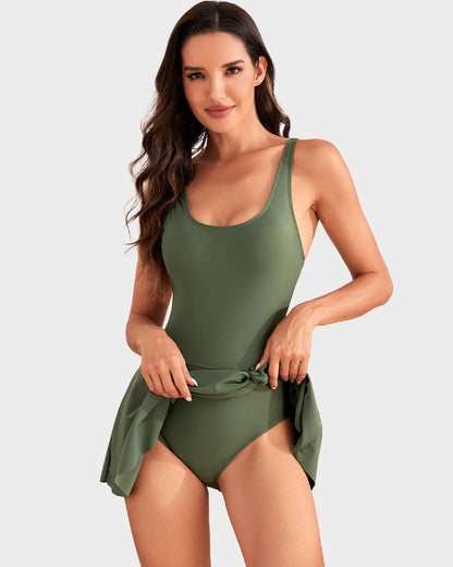 🩱Summer Hot Sale 50% OFF💃Women's One Piece Tummy Control Tie Knot Swimsuit