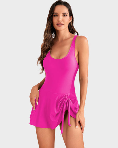🩱Summer Hot Sale 50% OFF💃Women's One Piece Tummy Control Tie Knot Swimsuit