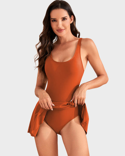 🩱Summer Hot Sale 50% OFF💃Women's One Piece Tummy Control Tie Knot Swimsuit