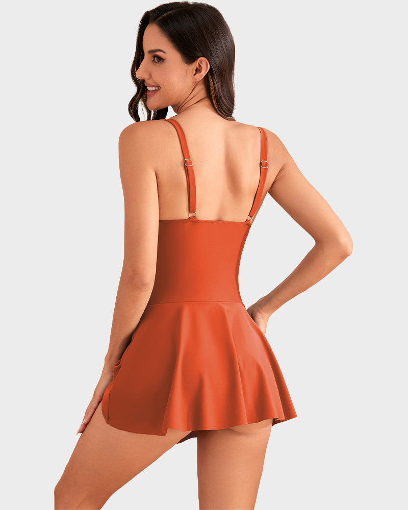 🩱Summer Hot Sale 50% OFF💃Women's One Piece Tummy Control Tie Knot Swimsuit