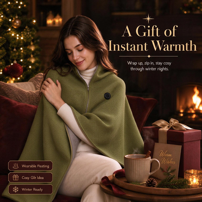 🔥 Christmas Sale — 50% OFF! ❄️ Stay Warm All Winter — Portable Electric Heated Blanket Shawl