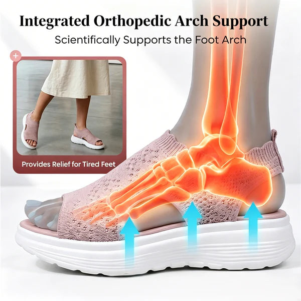 ⏳2026 Summer Hot Sale 50% OFF🎁🔥Women's Breathable Knit Platform Sandals