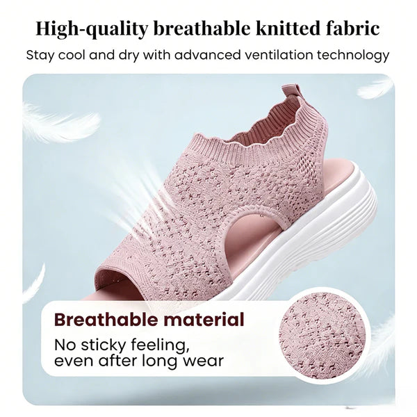 ⏳2026 Summer Hot Sale 50% OFF🎁🔥Women's Breathable Knit Platform Sandals