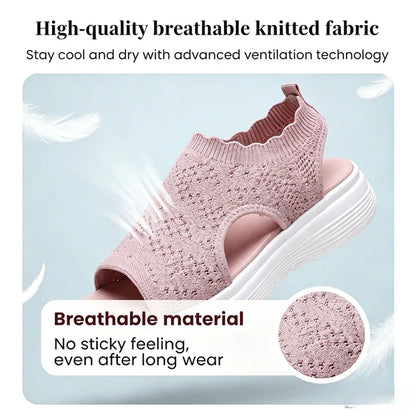 ⏳2026 Summer Hot Sale 50% OFF🎁🔥Women's Breathable Knit Platform Sandals